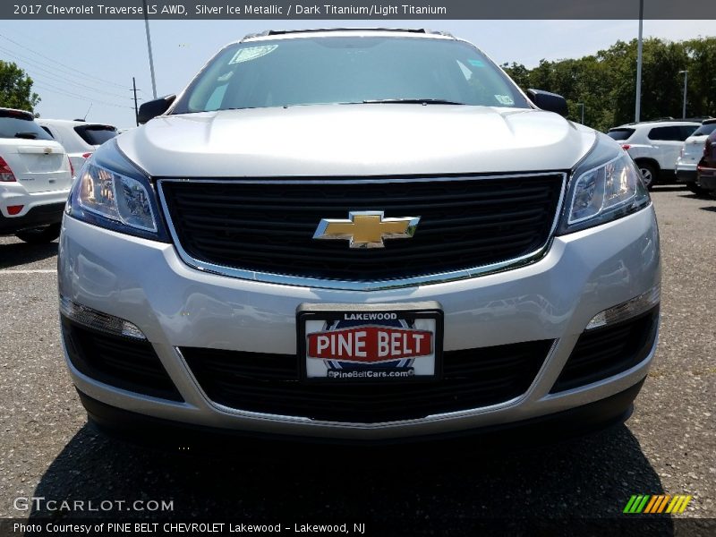 Silver Ice Metallic / Dark Titanium/Light Titanium 2017 Chevrolet Traverse LS AWD