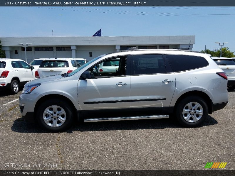 Silver Ice Metallic / Dark Titanium/Light Titanium 2017 Chevrolet Traverse LS AWD