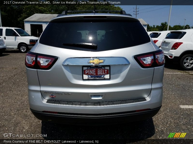 Silver Ice Metallic / Dark Titanium/Light Titanium 2017 Chevrolet Traverse LS AWD