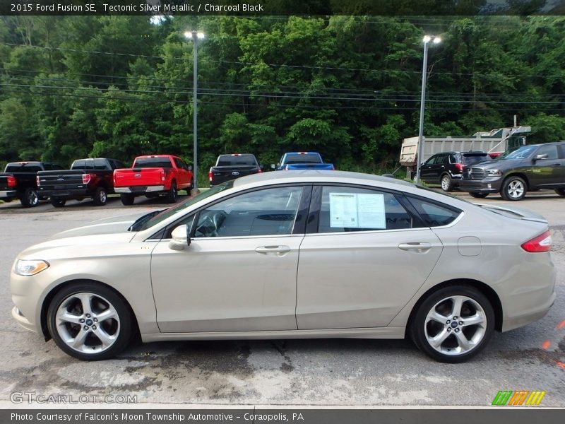 Tectonic Silver Metallic / Charcoal Black 2015 Ford Fusion SE