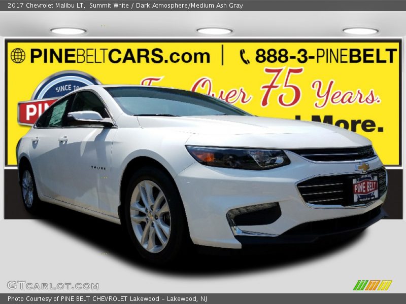 Summit White / Dark Atmosphere/Medium Ash Gray 2017 Chevrolet Malibu LT