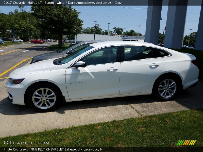 Summit White / Dark Atmosphere/Medium Ash Gray 2017 Chevrolet Malibu LT