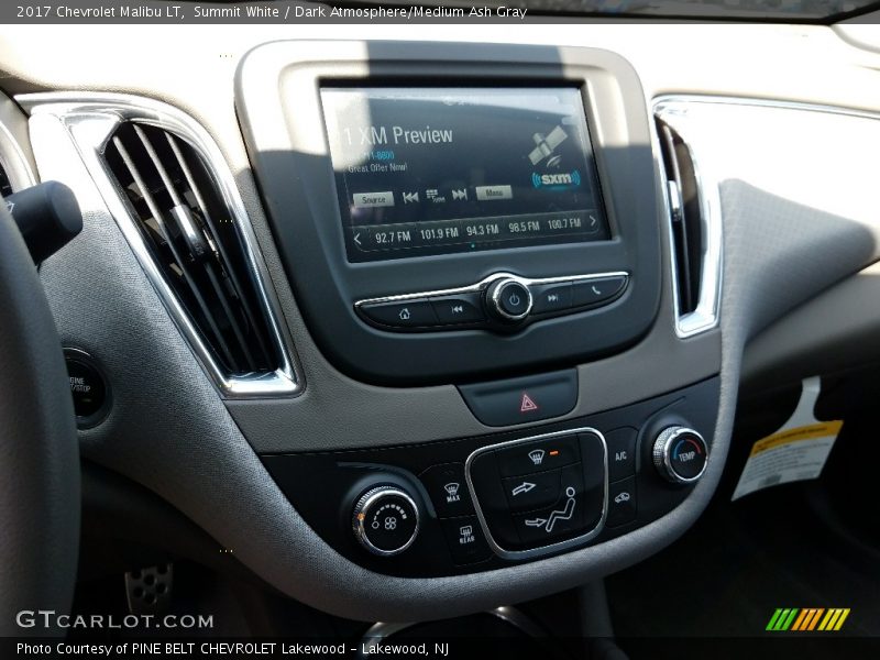 Summit White / Dark Atmosphere/Medium Ash Gray 2017 Chevrolet Malibu LT