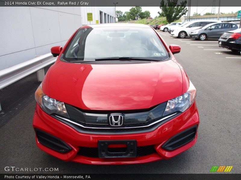 Rallye Red / Gray 2014 Honda Civic EX Coupe
