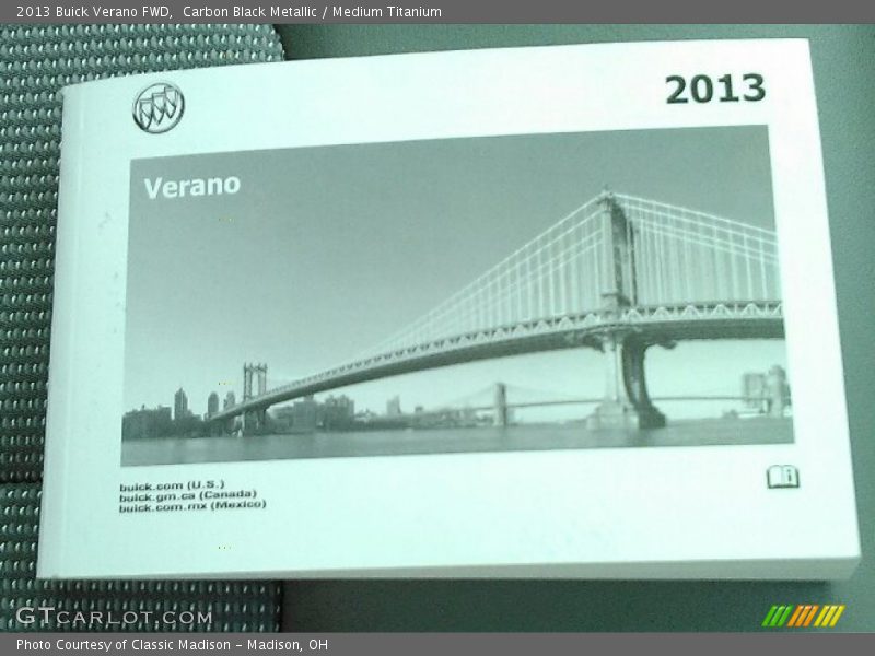 Carbon Black Metallic / Medium Titanium 2013 Buick Verano FWD