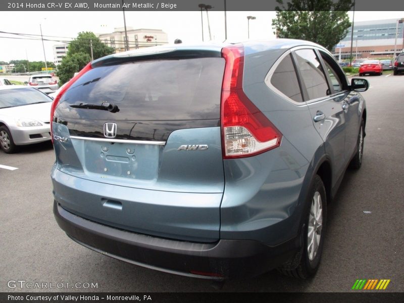 Mountain Air Metallic / Beige 2014 Honda CR-V EX AWD