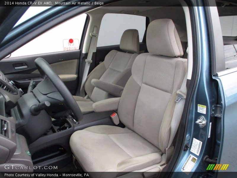 Mountain Air Metallic / Beige 2014 Honda CR-V EX AWD