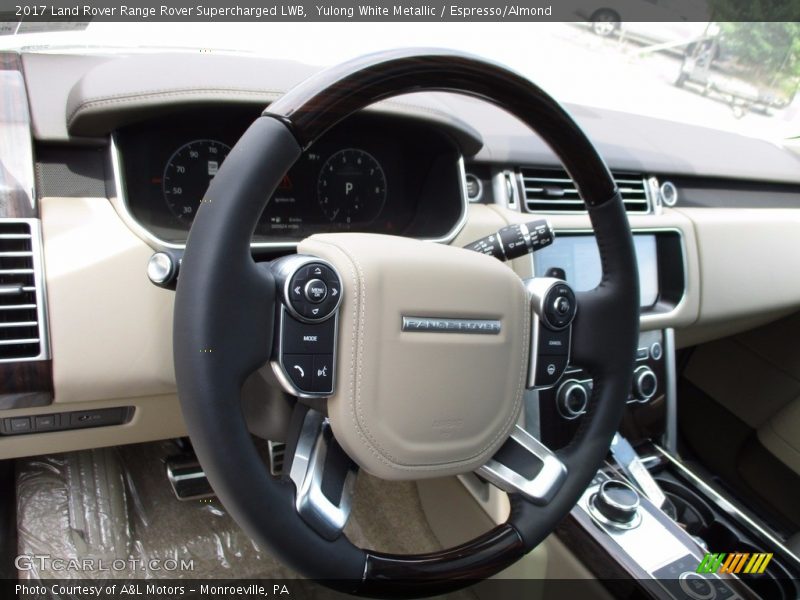 Yulong White Metallic / Espresso/Almond 2017 Land Rover Range Rover Supercharged LWB