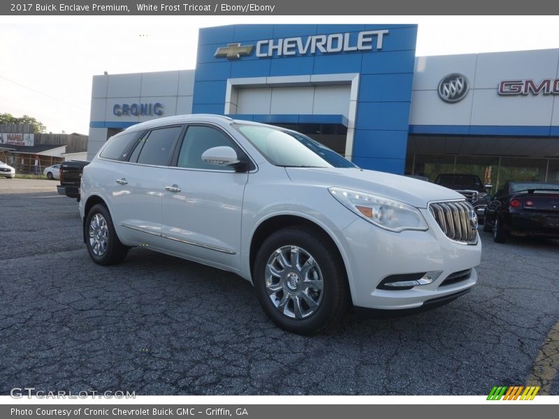White Frost Tricoat / Ebony/Ebony 2017 Buick Enclave Premium