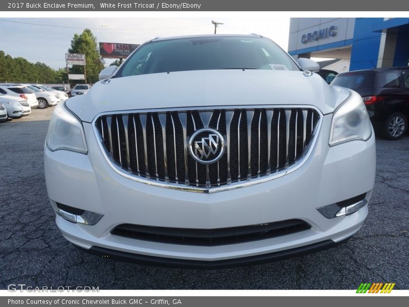 White Frost Tricoat / Ebony/Ebony 2017 Buick Enclave Premium