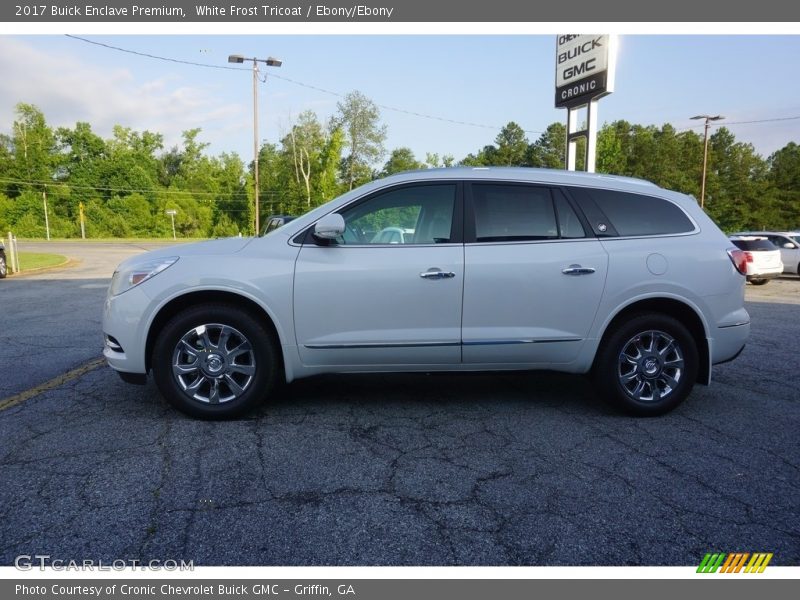 White Frost Tricoat / Ebony/Ebony 2017 Buick Enclave Premium