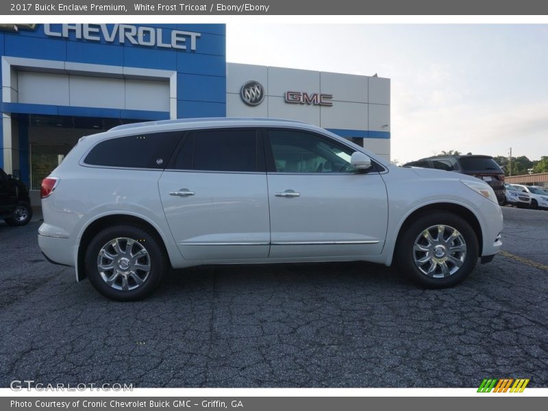 White Frost Tricoat / Ebony/Ebony 2017 Buick Enclave Premium