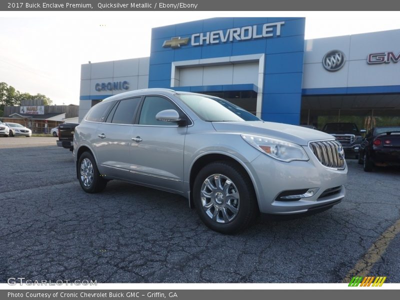 Quicksilver Metallic / Ebony/Ebony 2017 Buick Enclave Premium