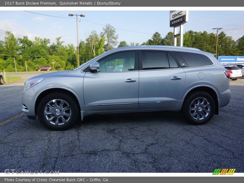 Quicksilver Metallic / Ebony/Ebony 2017 Buick Enclave Premium