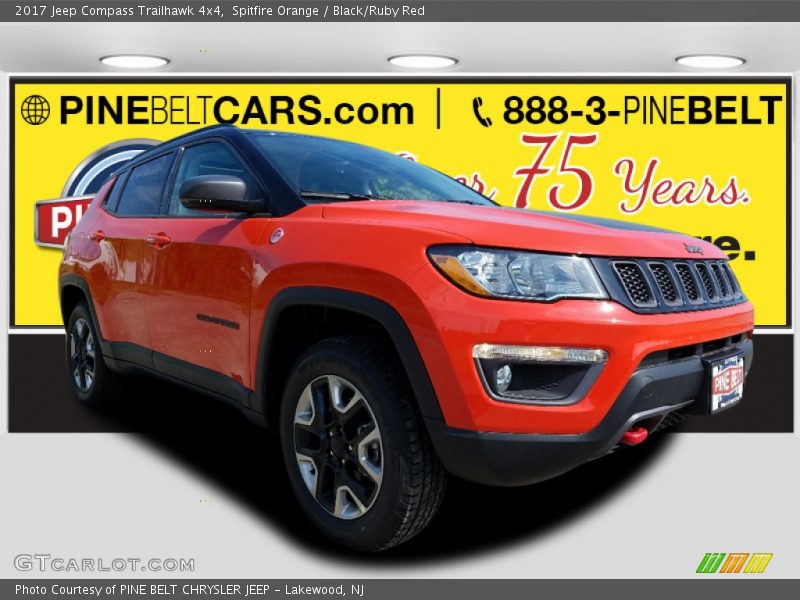 Spitfire Orange / Black/Ruby Red 2017 Jeep Compass Trailhawk 4x4