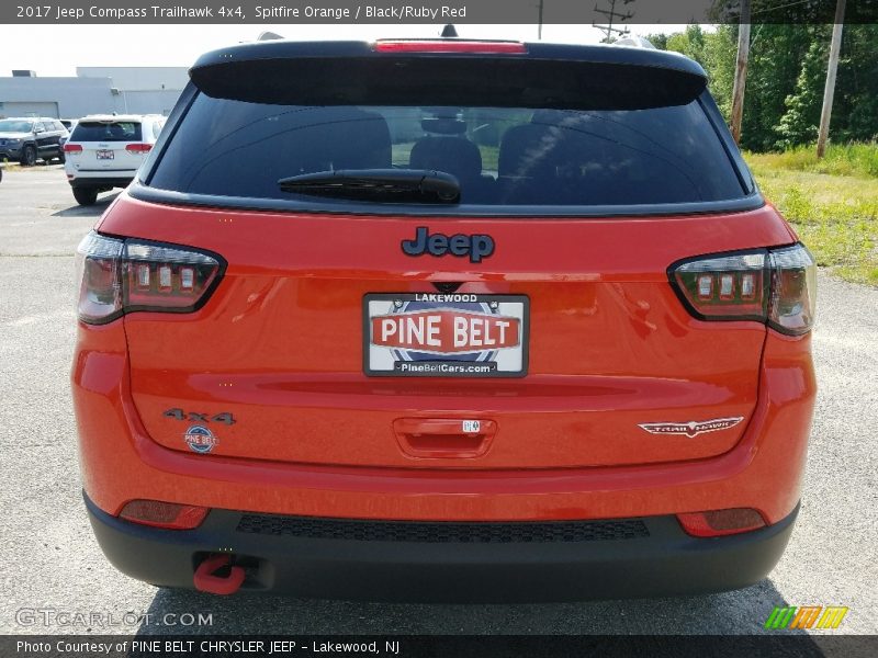 Spitfire Orange / Black/Ruby Red 2017 Jeep Compass Trailhawk 4x4