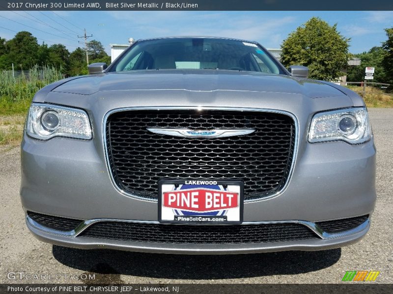 Billet Silver Metallic / Black/Linen 2017 Chrysler 300 Limited AWD