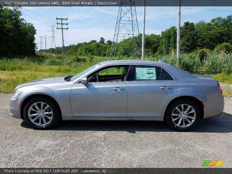 Billet Silver Metallic / Black/Linen 2017 Chrysler 300 Limited AWD