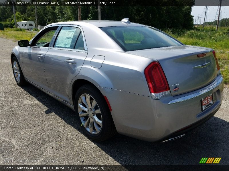 Billet Silver Metallic / Black/Linen 2017 Chrysler 300 Limited AWD