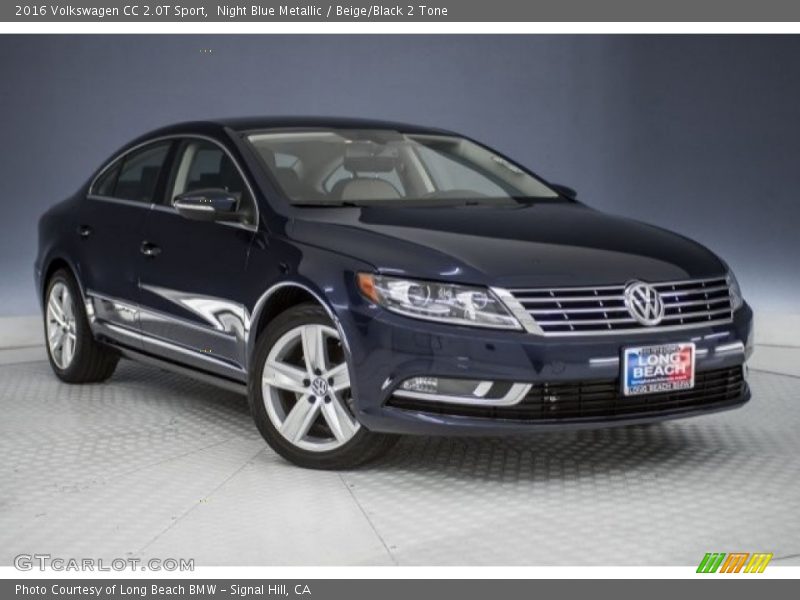 Night Blue Metallic / Beige/Black 2 Tone 2016 Volkswagen CC 2.0T Sport