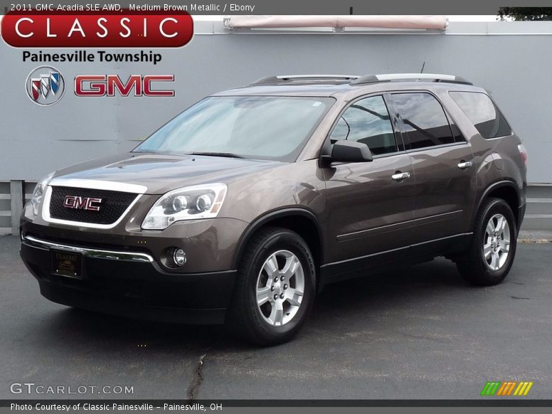 Medium Brown Metallic / Ebony 2011 GMC Acadia SLE AWD