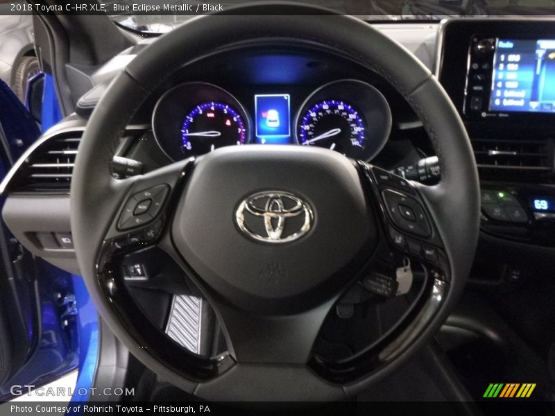 Blue Eclipse Metallic / Black 2018 Toyota C-HR XLE