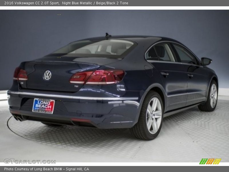 Night Blue Metallic / Beige/Black 2 Tone 2016 Volkswagen CC 2.0T Sport