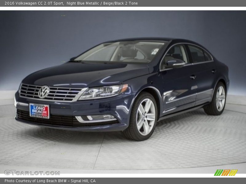 Night Blue Metallic / Beige/Black 2 Tone 2016 Volkswagen CC 2.0T Sport