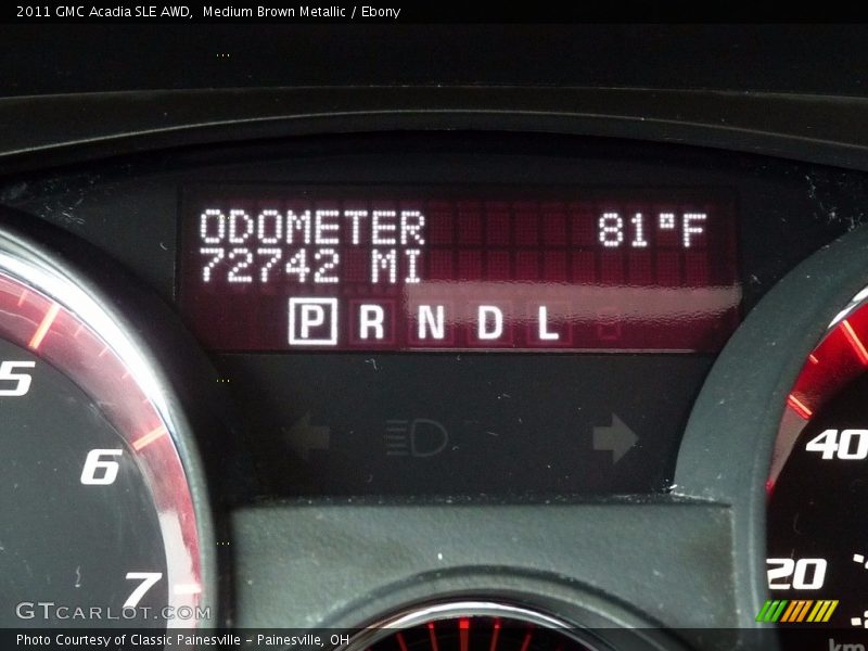Medium Brown Metallic / Ebony 2011 GMC Acadia SLE AWD