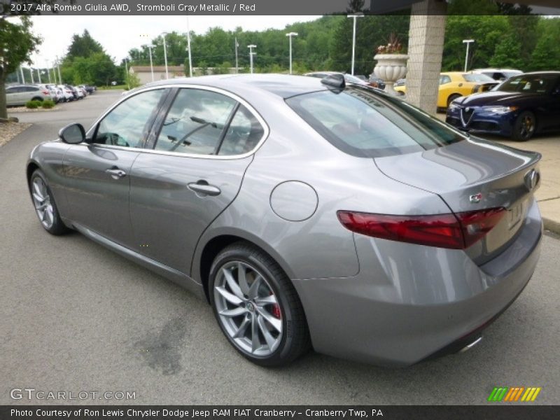 Stromboli Gray Metallic / Red 2017 Alfa Romeo Giulia AWD