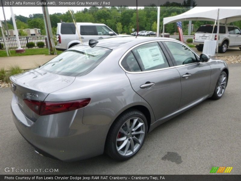 Stromboli Gray Metallic / Red 2017 Alfa Romeo Giulia AWD