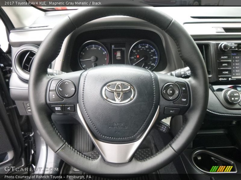 Magnetic Gray Metallic / Black 2017 Toyota RAV4 XLE