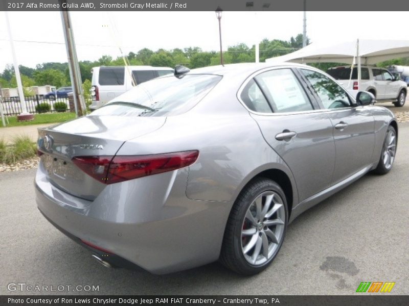 Stromboli Gray Metallic / Red 2017 Alfa Romeo Giulia AWD