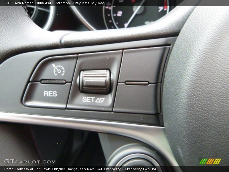 Stromboli Gray Metallic / Red 2017 Alfa Romeo Giulia AWD