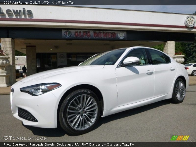 Alfa White / Tan 2017 Alfa Romeo Giulia Ti AWD
