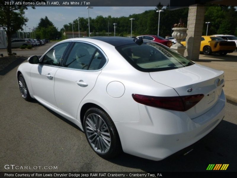 Alfa White / Tan 2017 Alfa Romeo Giulia Ti AWD