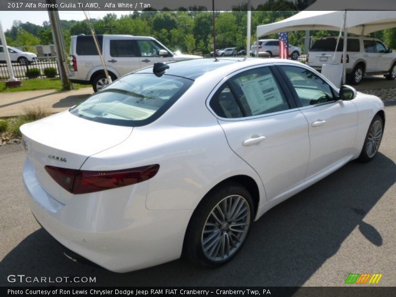 Alfa White / Tan 2017 Alfa Romeo Giulia Ti AWD