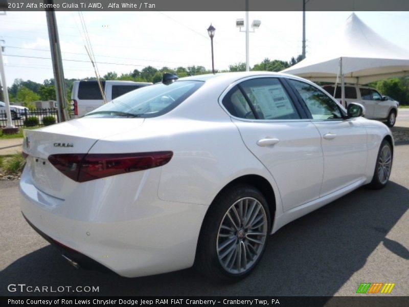 Alfa White / Tan 2017 Alfa Romeo Giulia Ti AWD