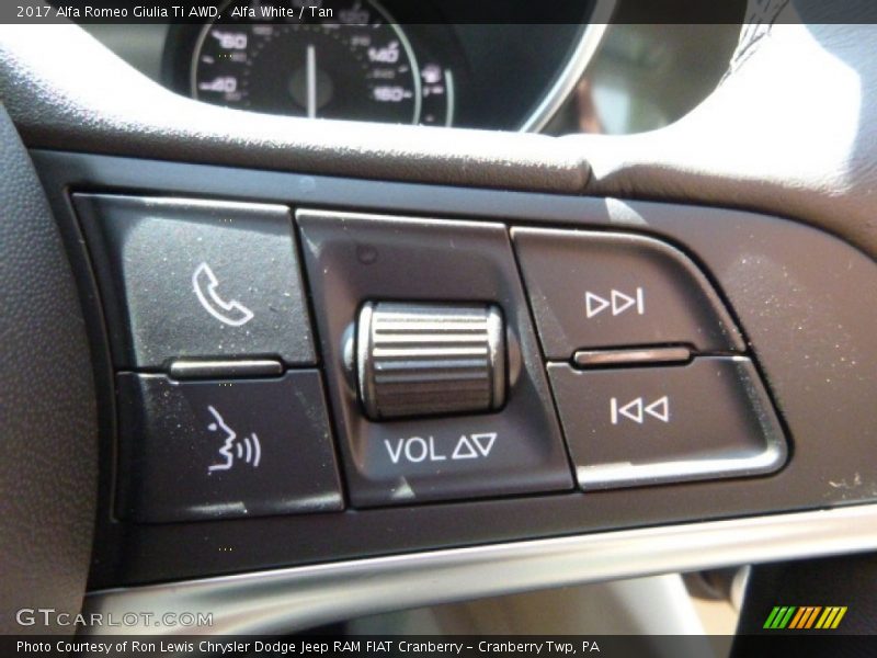 Alfa White / Tan 2017 Alfa Romeo Giulia Ti AWD