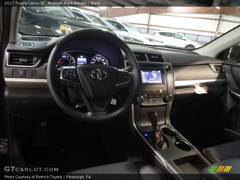 Midnight Black Metallic / Black 2017 Toyota Camry SE