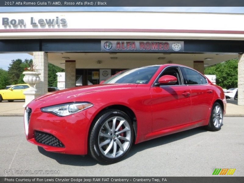 Rosso Alfa (Red) / Black 2017 Alfa Romeo Giulia Ti AWD