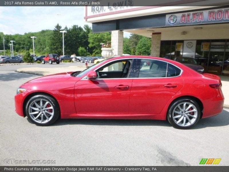 Rosso Alfa (Red) / Black 2017 Alfa Romeo Giulia Ti AWD