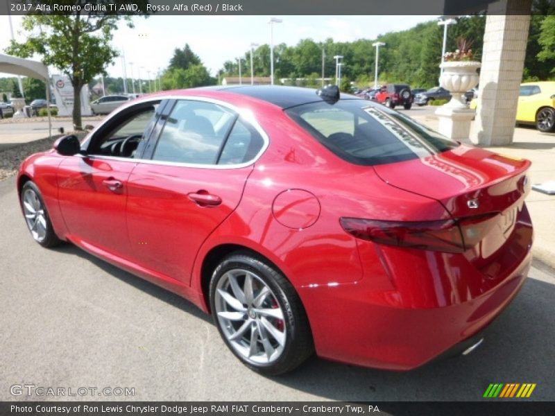 Rosso Alfa (Red) / Black 2017 Alfa Romeo Giulia Ti AWD