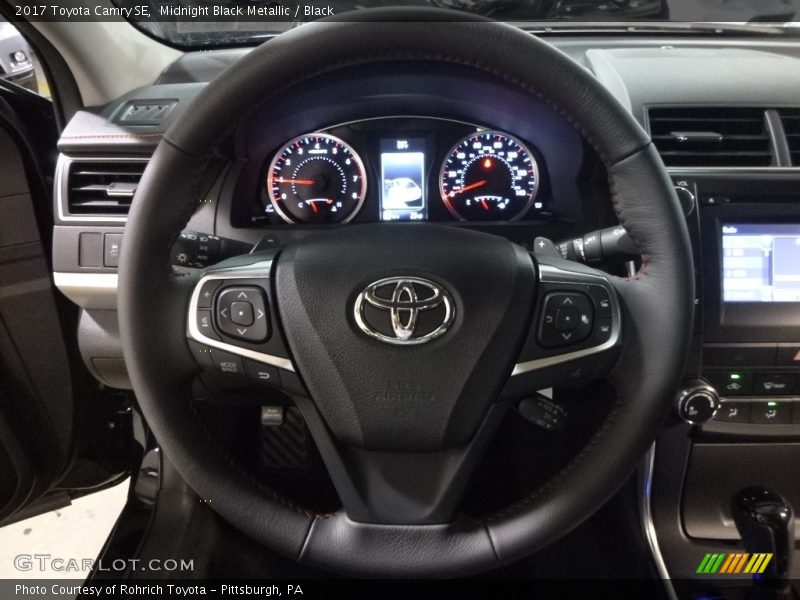 Midnight Black Metallic / Black 2017 Toyota Camry SE