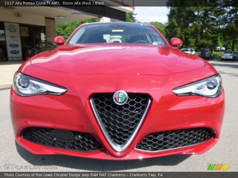 Rosso Alfa (Red) / Black 2017 Alfa Romeo Giulia Ti AWD