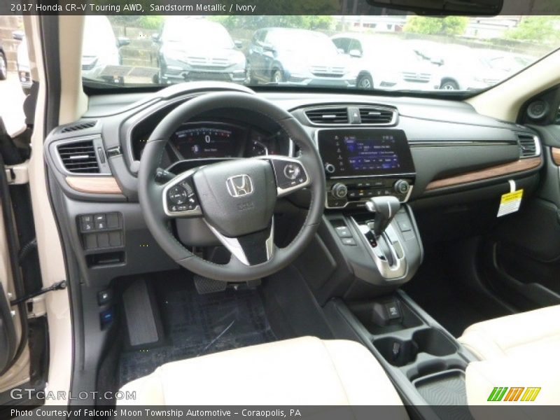 Sandstorm Metallic / Ivory 2017 Honda CR-V Touring AWD
