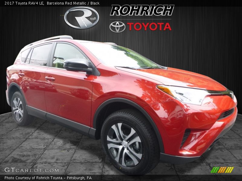 Barcelona Red Metallic / Black 2017 Toyota RAV4 LE