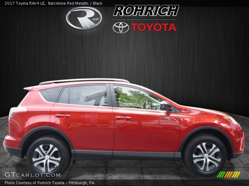 Barcelona Red Metallic / Black 2017 Toyota RAV4 LE