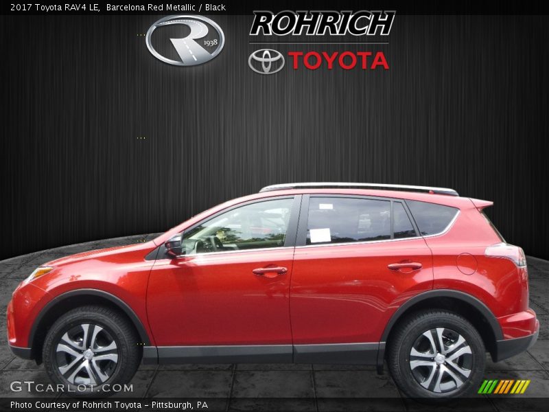 Barcelona Red Metallic / Black 2017 Toyota RAV4 LE