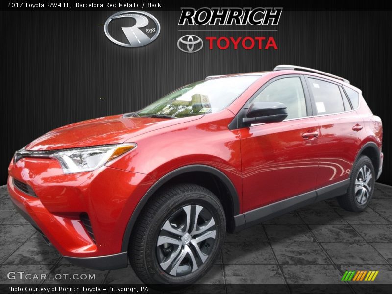 Barcelona Red Metallic / Black 2017 Toyota RAV4 LE